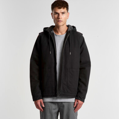 Mens Canvas Heavy Hooded Jacket Thumbnail