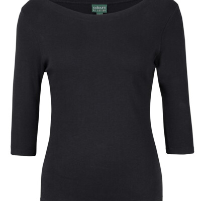 C of C Ladies 3/4 Sleeve Boat Neck Tee Thumbnail